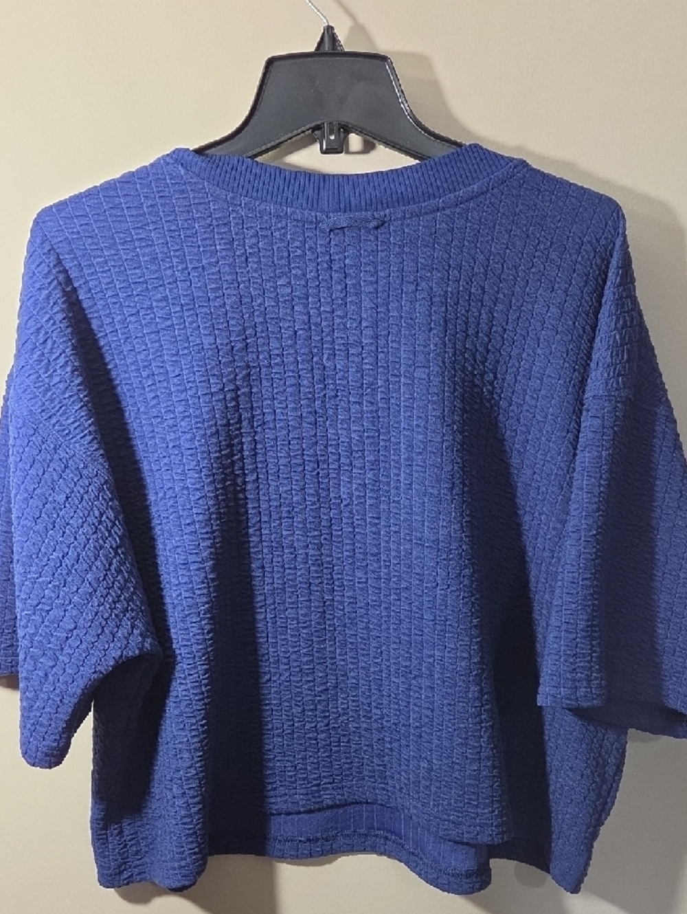 FP Movement by Free People Cobalt Blue Textured Knit Top. OVERSIZED! - Picture 5 of 5